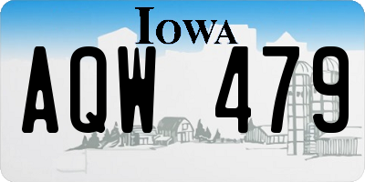 IA license plate AQW479