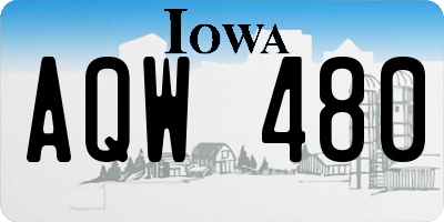 IA license plate AQW480
