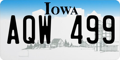 IA license plate AQW499