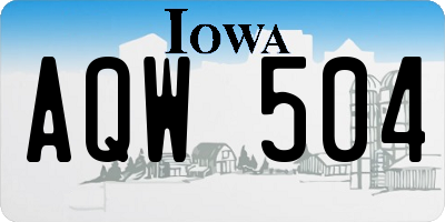 IA license plate AQW504