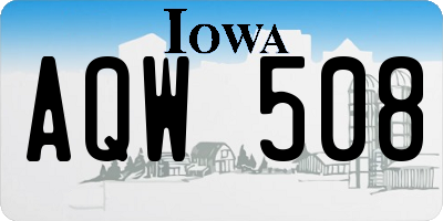 IA license plate AQW508