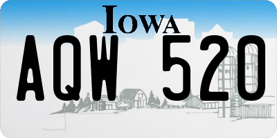 IA license plate AQW520