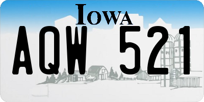 IA license plate AQW521