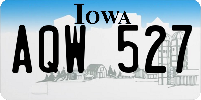 IA license plate AQW527