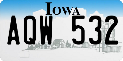 IA license plate AQW532