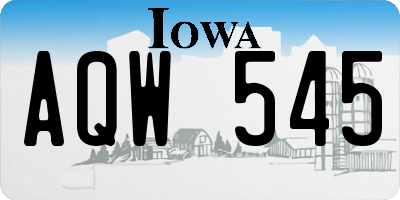 IA license plate AQW545