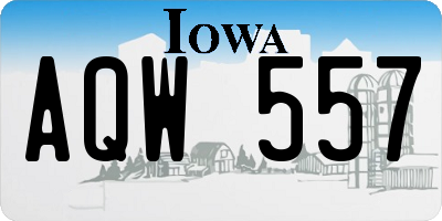 IA license plate AQW557