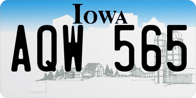 IA license plate AQW565