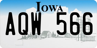 IA license plate AQW566