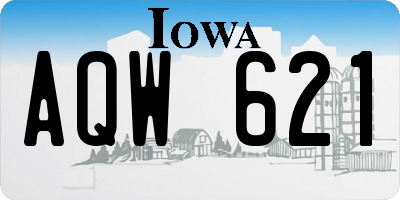 IA license plate AQW621