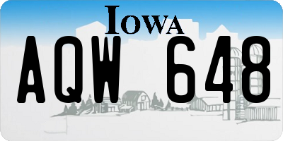 IA license plate AQW648