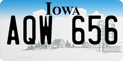 IA license plate AQW656