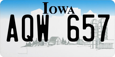 IA license plate AQW657