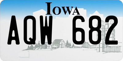 IA license plate AQW682
