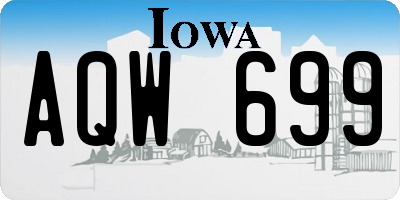 IA license plate AQW699