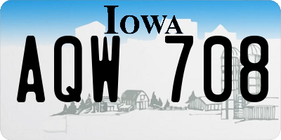 IA license plate AQW708