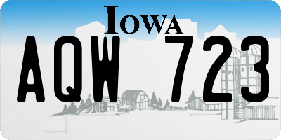 IA license plate AQW723