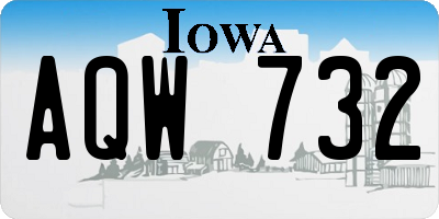 IA license plate AQW732