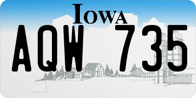 IA license plate AQW735
