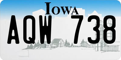 IA license plate AQW738
