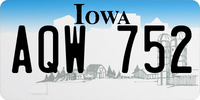 IA license plate AQW752