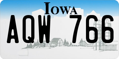 IA license plate AQW766