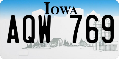 IA license plate AQW769