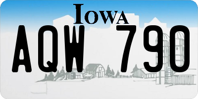 IA license plate AQW790