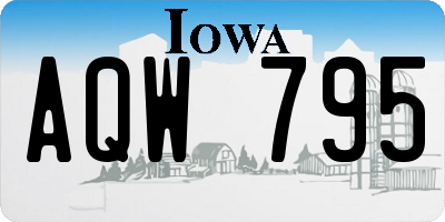 IA license plate AQW795