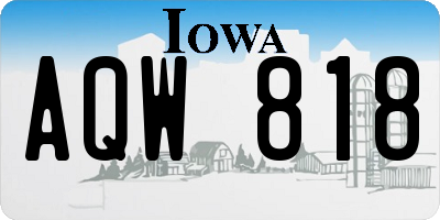 IA license plate AQW818