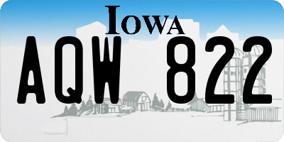 IA license plate AQW822