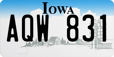 IA license plate AQW831