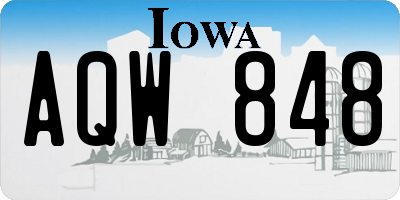 IA license plate AQW848