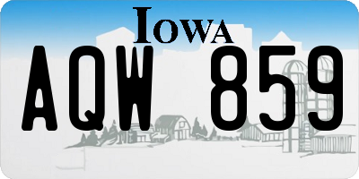 IA license plate AQW859