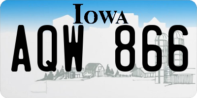 IA license plate AQW866