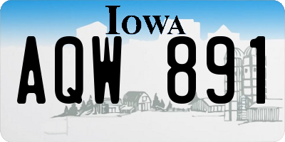 IA license plate AQW891