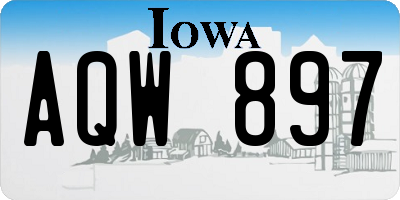 IA license plate AQW897