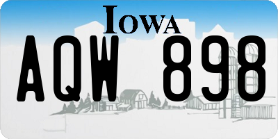 IA license plate AQW898
