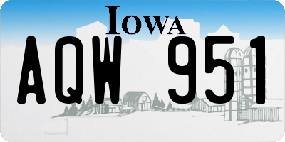 IA license plate AQW951