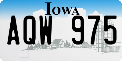 IA license plate AQW975