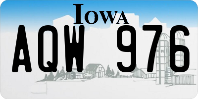 IA license plate AQW976
