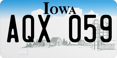 IA license plate AQX059