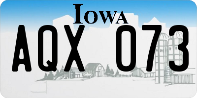 IA license plate AQX073