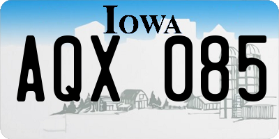 IA license plate AQX085