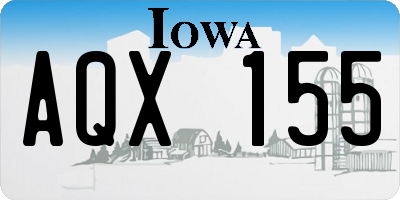 IA license plate AQX155
