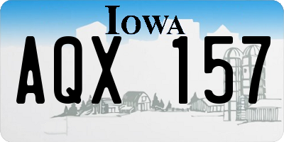 IA license plate AQX157