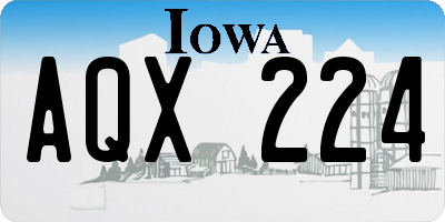 IA license plate AQX224