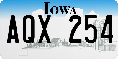 IA license plate AQX254