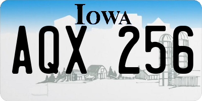 IA license plate AQX256