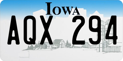 IA license plate AQX294